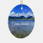 Oahu Beach Cove  Keramik Ornament (Rechts)