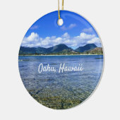 Oahu Beach Cove Keramik Ornament (Links)