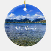 Oahu Beach Cove Keramik Ornament (Hinten)