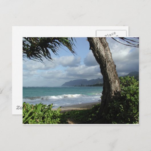 Oahu Beach Postkarte (Vorne/Hinten)