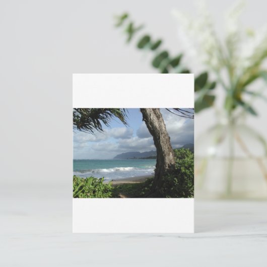 Oahu Beach Postkarte (Stehend Vorderseite)