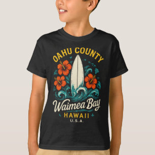 Oahu County Waimea Y - Hawaii Surfen Retro T-Shirt