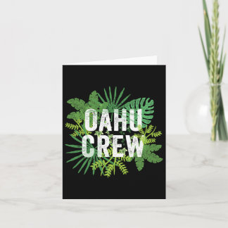 Oahu Crew Hawaii Travel Family Group Hawaiian Vaca Karte