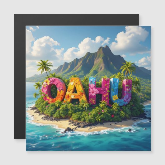 Oahu dreaming magnetkarte (Vorne/Hinten)