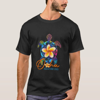 Oahu Gefärbte Krawatte Sea Turtle Hawaii Urlaubsth T-Shirt