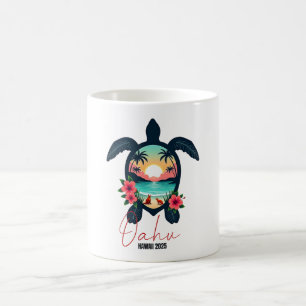 Oahu Hawaii 2025 Sommerurlaub für die Familie Turt Kaffeetasse