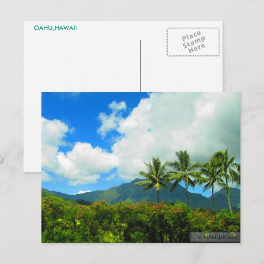 OAHU, HAWAII#6 POSTCARD POSTKARTE (Vorne/Hinten)