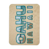 Oahu Hawaii Beach Foto Text Magnet (Vertikal)