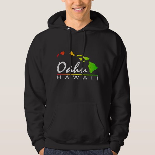 OAHU Hawaii (beunruhigter Entwurf) Hoodie (Vorderseite)