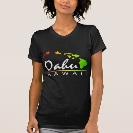 OAHU Hawaii (beunruhigter Entwurf) T-Shirt (Vorderseite)