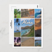 Oahu, Hawaii Foto Collage Postkarte (Vorne/Hinten)