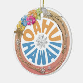 Oahu Hawaii Hibiskus Keramik Ornament (Links)