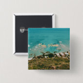 Oahu Hawaii Insel Reise Souvenir Button (Vorne & Hinten)