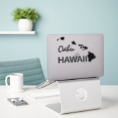 OAHU - HAWAII-INSELN AUFKLEBER (Laptop auf Schreibtisch)