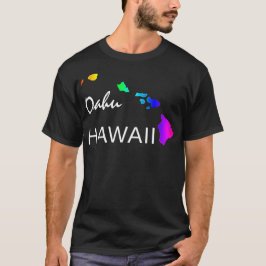 OAHU - HAWAII INSELN NEON RAINBOW T-Shirt