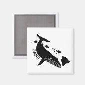 Oahu - Hawaii Islands Humpback Magnet (Vorderseite/Rückseite)