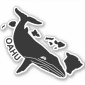 Oahu - Hawaii Islands Humpback Sticker (Vorderseite)