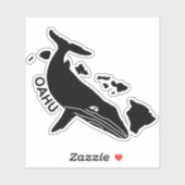 Oahu - Hawaii Islands Humpback Sticker (Blatt)