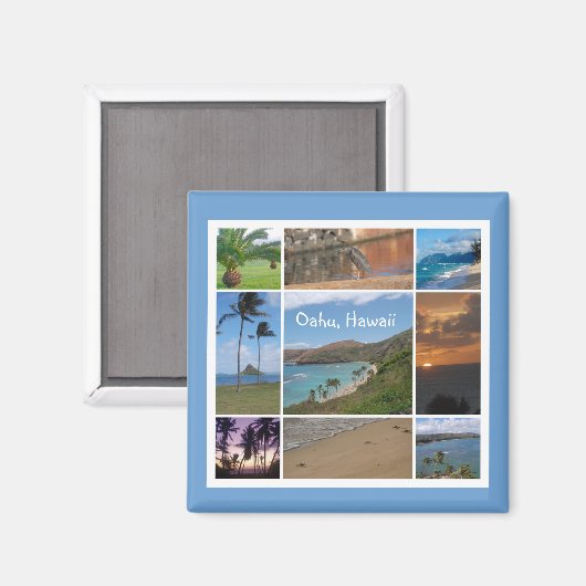 Oahu, Hawaii Magnet (Vorderseite/Rückseite)