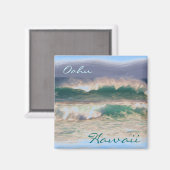 Oahu Hawaii-Magnet Magnet (Vorderseite/Rückseite)