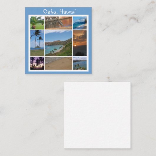 Oahu, Hawaii Mitteilungskarte (Vorne/Hinten)