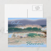 Oahu Hawaii North Shore Postkarte (Vorne/Hinten)