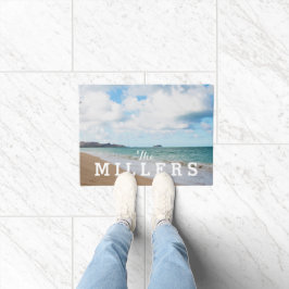 Oahu Hawaii Ocean Waves & Beach Fußmatte