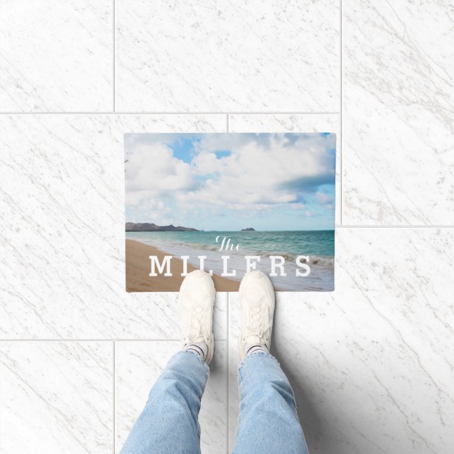 Oahu Hawaii Ocean Waves & Beach Fußmatte (Indoor)