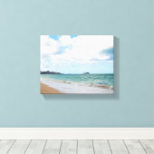 Oahu Hawaii Ocean Waves & Beach Leinwanddruck (Insitu (Holzboden))