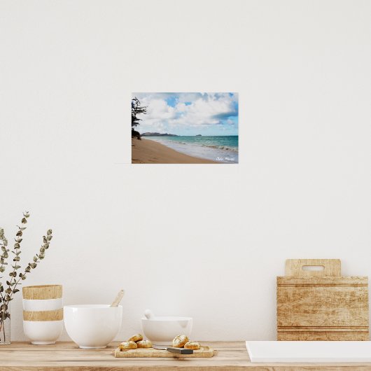 Oahu Hawaii Ocean Waves & Beach Poster (Küche)