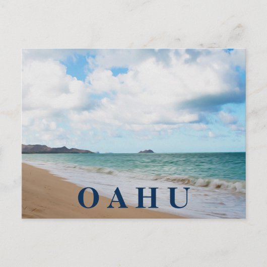 Oahu Hawaii Ocean Waves & Beach Postkarte (Vorderseite)
