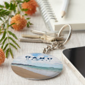 Oahu Hawaii Ocean Waves & Beach Schlüsselanhänger (Seite)