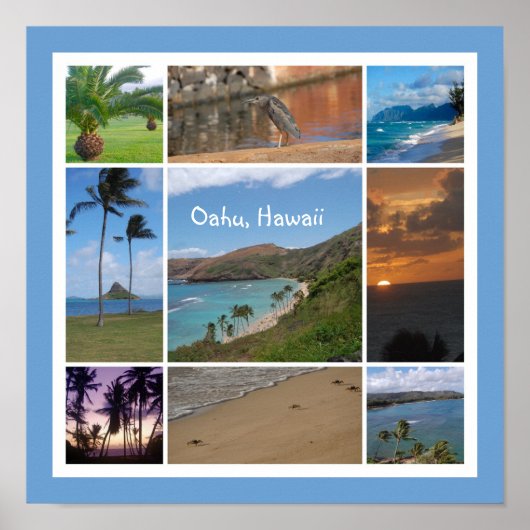 Oahu, Hawaii Poster (Vorne)
