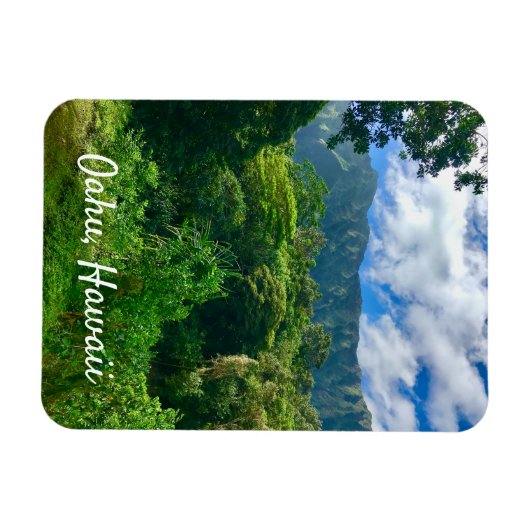 Oahu, Hawaii Regenwald Magnet (Horizontal)