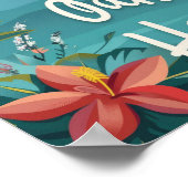 Oahu Hawaii Reiseposter Art Print Poster (Ecke)