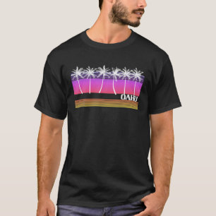 Oahu Hawaii Retro Beach Vintag Sunset 70'S 80'S I T-Shirt