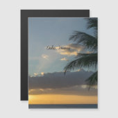 Oahu, Hawaii Sonnenuntergang Magnetkarte (Vorne/Hinten)