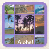 Oahu, Hawaii Square Paper Untersetzer (Vorderseite)