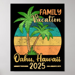 Oahu Hawaii Strand Familienurlaub 2025 Sommer Poster