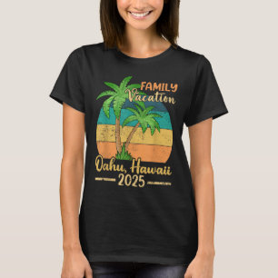 Oahu Hawaii Strand Familienurlaub 2025 Sommer T-Shirt