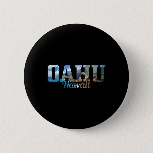 Oahu Hawaii Surfer-Geschenk Souvenir Button (Vorderseite)
