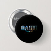 Oahu Hawaii Surfer-Geschenk Souvenir Button (Vorne & Hinten)