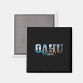 Oahu Hawaii Surfer-Geschenk Souvenir Magnet (Vorderseite/Rückseite)