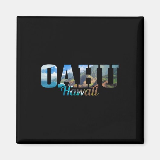 Oahu Hawaii Surfer-Geschenk Souvenir Magnet (Vorne)