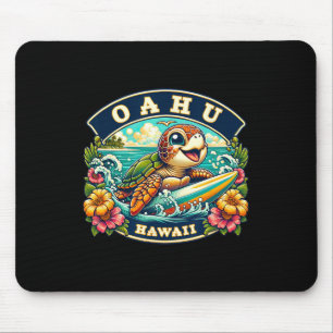 Oahu Hawaii Süße Meeresschildkröte Surfen Mousepad