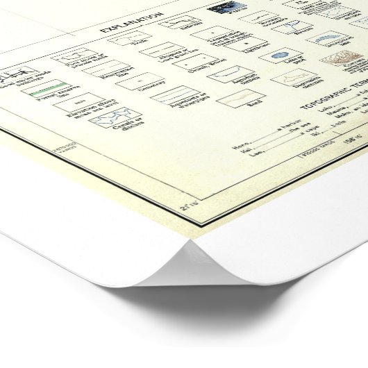 Oahu Hawaii Topographical Map 1938 Poster (Ecke)