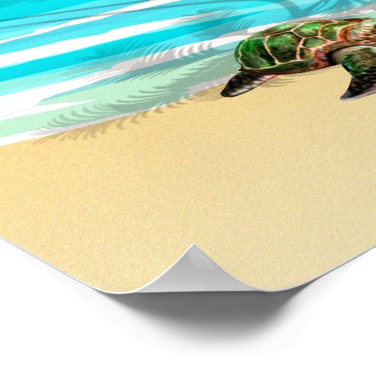 Oahu Hawaii Travel Poster (Ecke)