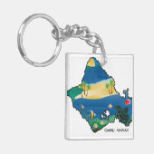 Oahu Hawaii Turtle Schlüsselanhänger (Vorderseite links)