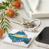 Oahu Hawaii Turtle Schlüsselanhänger (Vorderseite rechts)