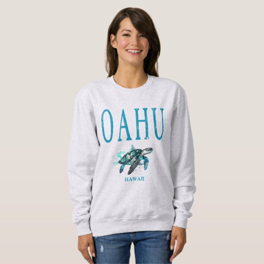 Oahu Hawaii Vacation Grunge Sweatshirt (Vorne ganz)